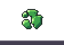 Pixel art slime bursting into chunks