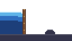 Pixel art dam break flood wave