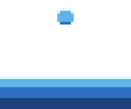 Pixel art water splash
